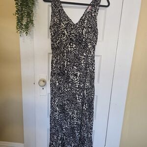 Chic Black and White Maxi Dress